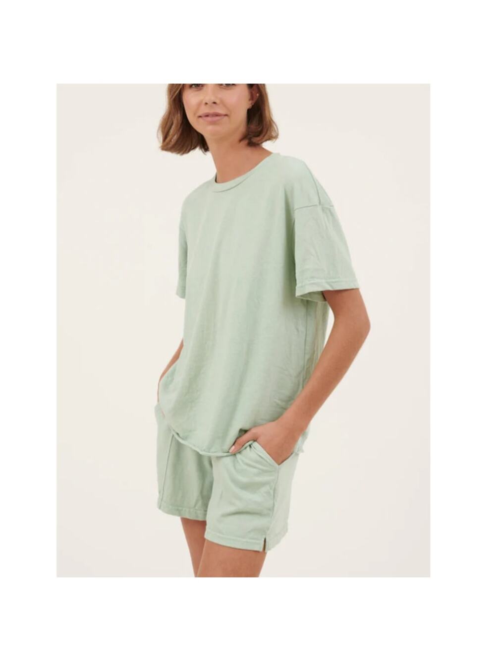 New ASOS NORDSTROM Women's Sage Green Drawstring Waistband Casual Shorts Size 4